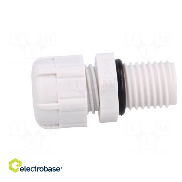 Cable gland | with long thread | M12 | 1.5 | IP68 | polyamide | grey image 3