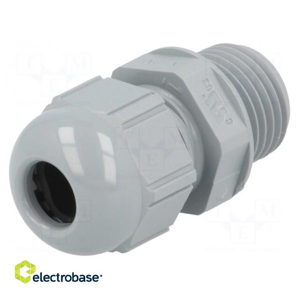 Cable gland | with long thread | M16 | 1,5 | Mat: polyamide | dark grey image 1
