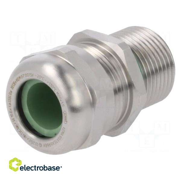 Cable gland | with long thread | M20 | 1.5 | IP68 | stainless steel image 1