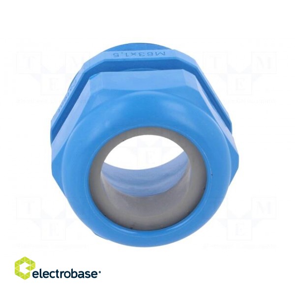 Cable gland | with long thread | M63 | 1,5 | IP68 | Mat: polyamide | blue фото 9