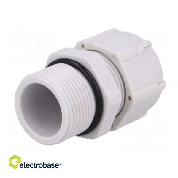 Cable gland | with long thread | PG16 | IP68 | Mat: polyamide | grey image 6