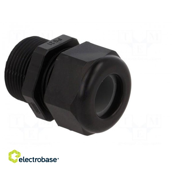 Cable gland | with long thread | PG21 | IP68 | Mat: polyamide | black image 8