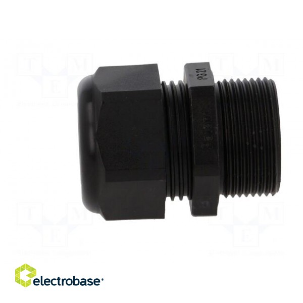 Cable gland | with long thread | PG21 | IP68 | Mat: polyamide | black image 3
