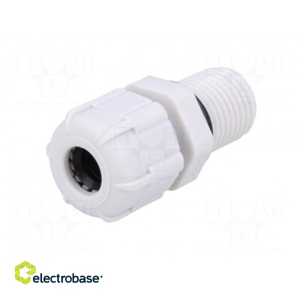 Cable gland | with long thread | PG7 | IP68 | Mat: polyamide | grey image 2