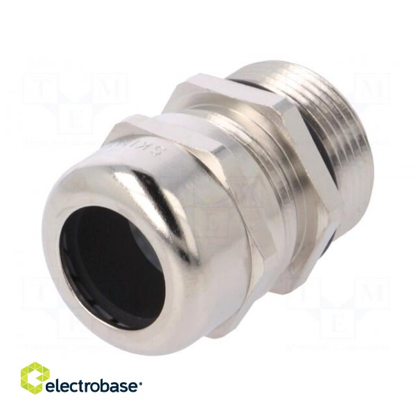 Cable gland | with long thread,with earthing | PG21 | IP68 | brass фото 1