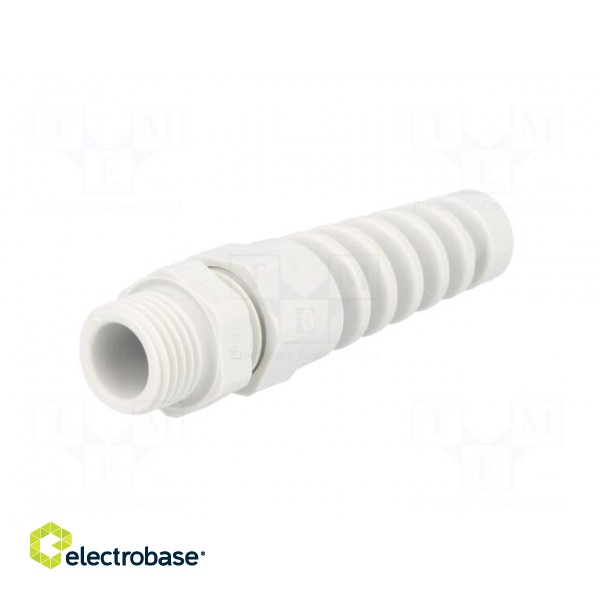 Cable gland | with strain relief | PG7 | IP68 | Mat: polyamide | grey paveikslėlis 2