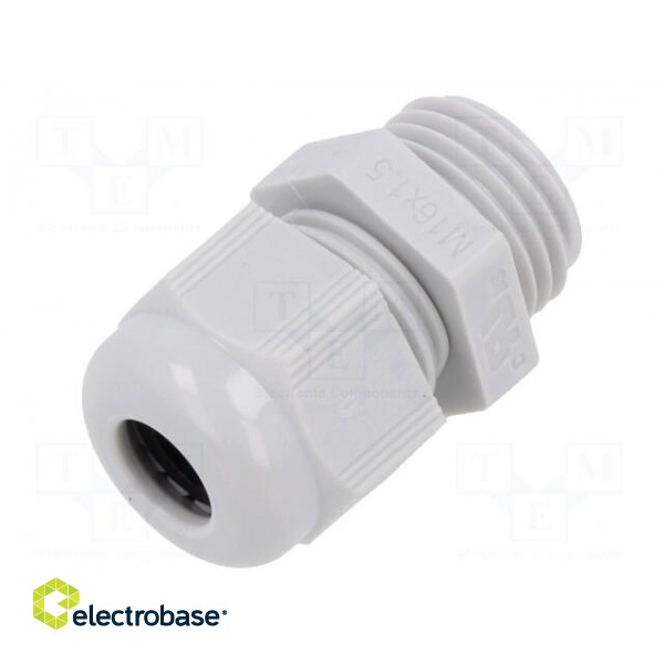 Cable gland | without nut | M16 | 1.5 | IP68 | polyamide | light grey