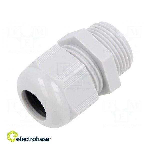Cable gland | without nut | PG13,5 | IP68 | polyamide | light grey