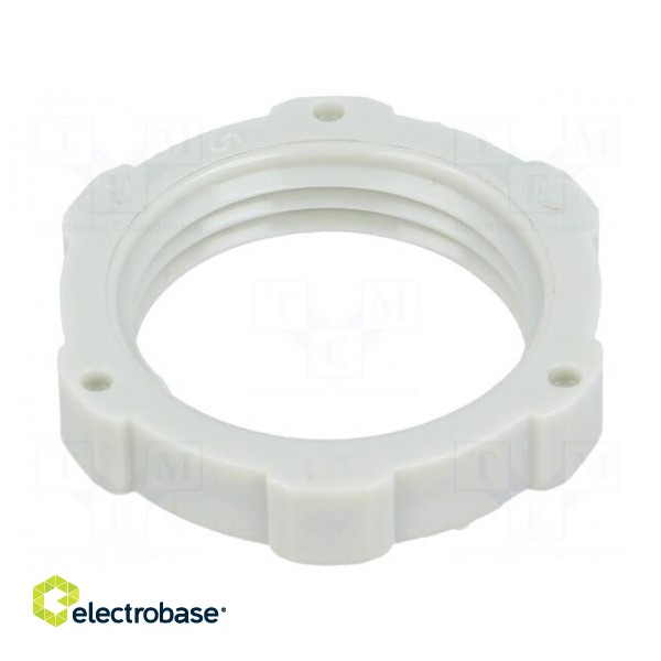 Nut | PG11 | polystyrene | Thk: 5mm | Spanner: 24mm | light grey image 2