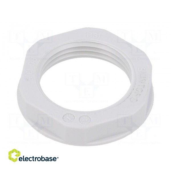 Nut | PG13,5 | polyamide | UL94V-2 | 27mm | light grey | -20÷100°C