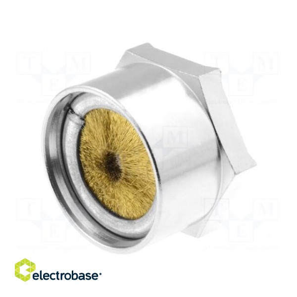 Nut | with earthing | M25 | brass | nickel | 30mm | -70÷200°C | Pitch: 1.5
