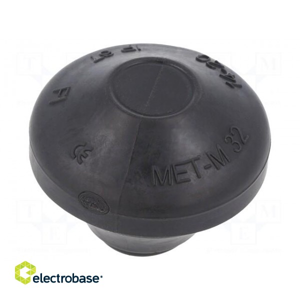 Grommet | elastomer thermoplastic TPE | black | 14÷20mm | IP67 | MET-M image 1