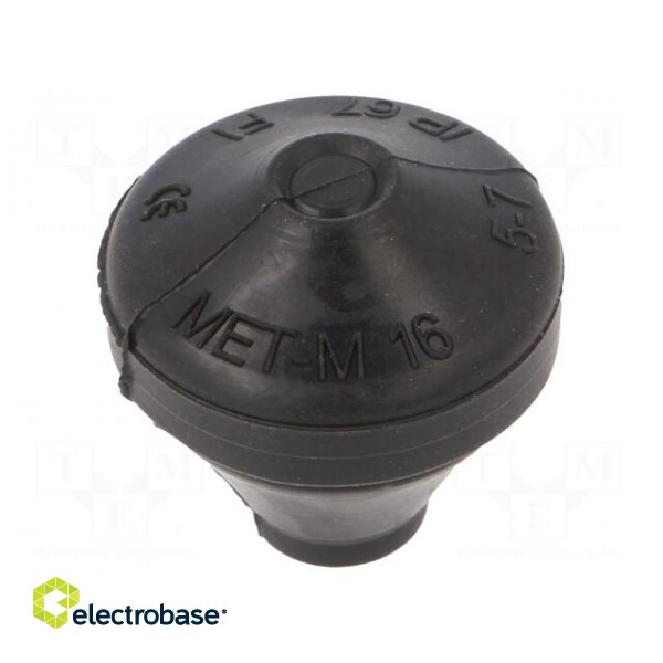 Grommet | elastomer thermoplastic TPE | black | 5÷7mm | IP67 | MET-M paveikslėlis 1
