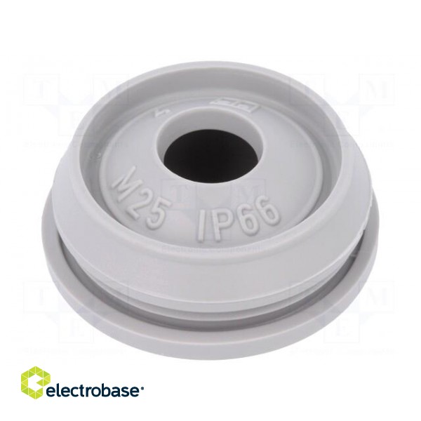 Grommet | TPE (thermoplastic elastomer) | grey | Holes no: 1 | UL94HB фото 2