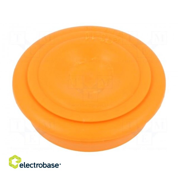 Grommet | elastomer thermoplastic TPE | orange | Øcable: 0÷22mm