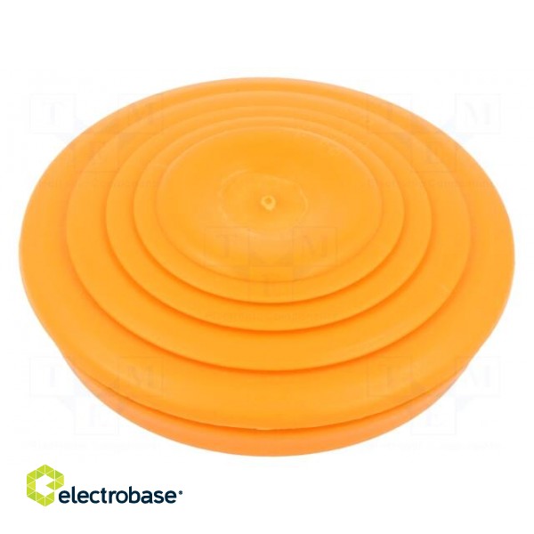 Grommet | elastomer thermoplastic TPE | orange | Øcable: 0÷34mm