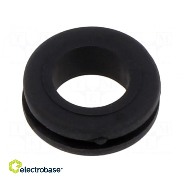 Grommet | Ømount.hole: 10.9mm | Øhole: 8mm | black | -40÷135°C | UL94HB