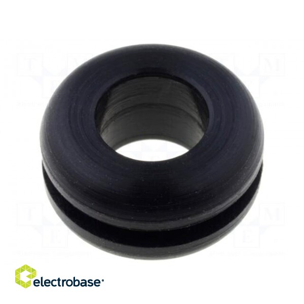 Grommet | Ømount.hole: 11mm | Øhole: 7mm | rubber | black