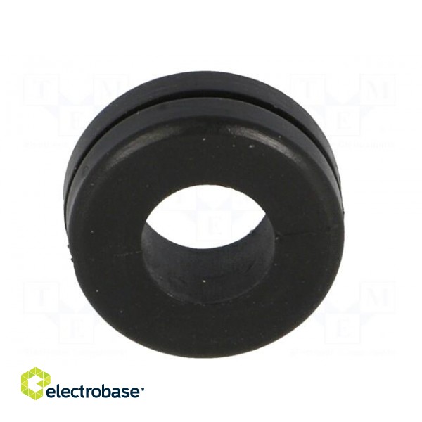 Grommet | Ømount.hole: 11mm | Øhole: 8mm | PVC | black | -30÷60°C paveikslėlis 9