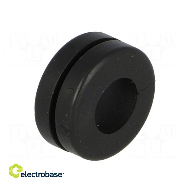 Grommet | Ømount.hole: 11mm | Øhole: 8mm | PVC | black | -30÷60°C paveikslėlis 8