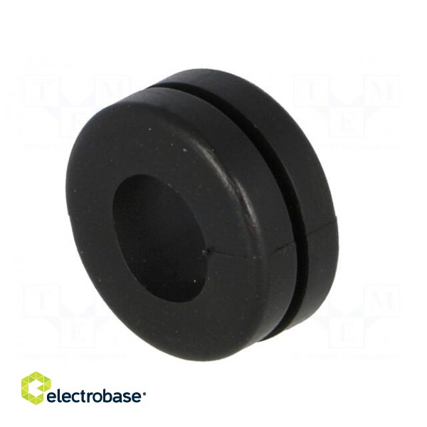 Grommet | Ømount.hole: 11mm | Øhole: 8mm | PVC | black | -30÷60°C фото 2