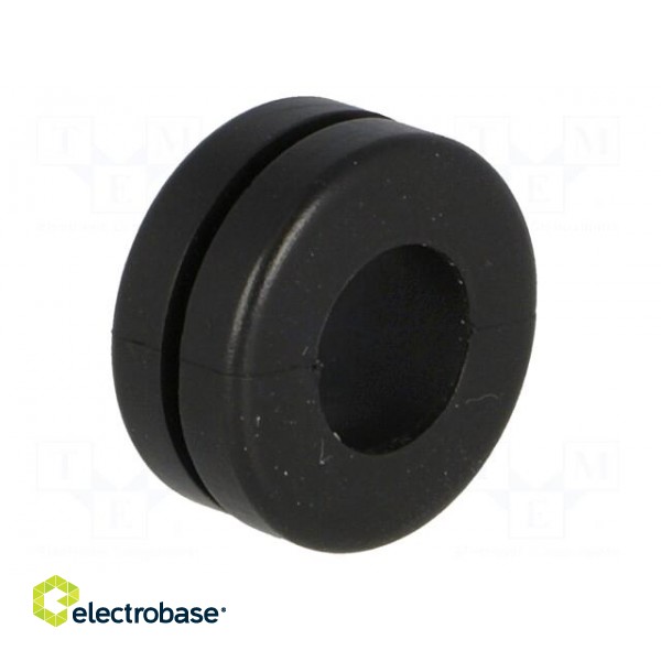 Grommet | Ømount.hole: 11mm | Øhole: 8mm | PVC | black | -30÷60°C paveikslėlis 4