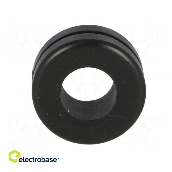 Grommet | Ømount.hole: 11mm | Øhole: 8mm | PVC | black | -30÷60°C paveikslėlis 5