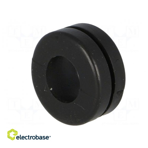 Grommet | Ømount.hole: 11mm | Øhole: 8mm | PVC | black | -30÷60°C paveikslėlis 6