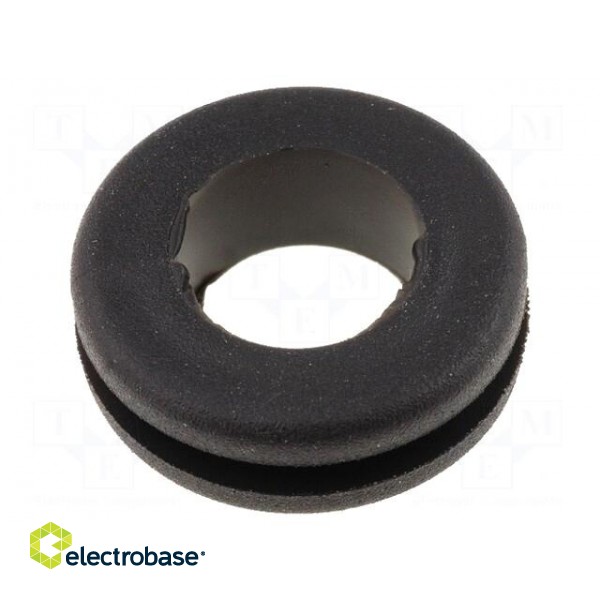 Grommet | Ømount.hole: 11mm | Øhole: 8mm | rubber | black | -40÷135°C