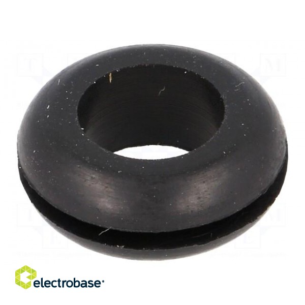 Grommet | Ømount.hole: 12.7mm | Øhole: 9.5mm | rubber | black