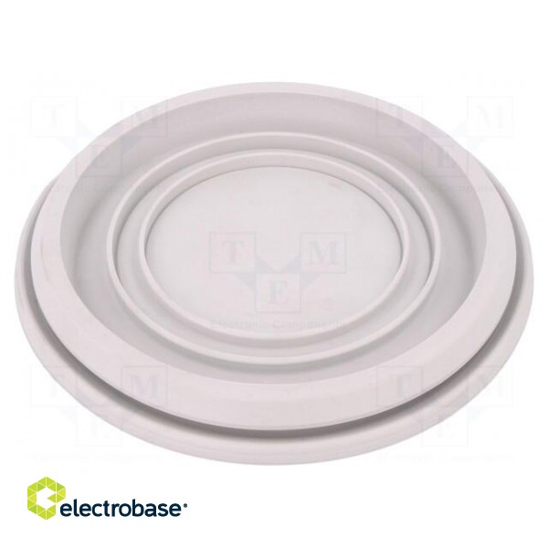 Grommet | Ømount.hole: 120mm | elastomer thermoplastic TPE | grey image 2