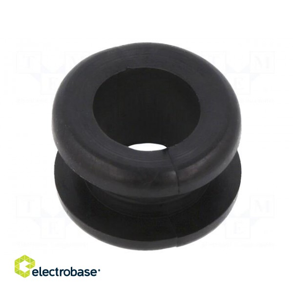 Grommet | Ømount.hole: 12mm | Øhole: 10mm | PVC | black | -30÷60°C