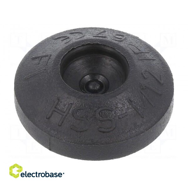 Grommet | Ømount.hole: 12mm | elastomer thermoplastic TPE | black image 1