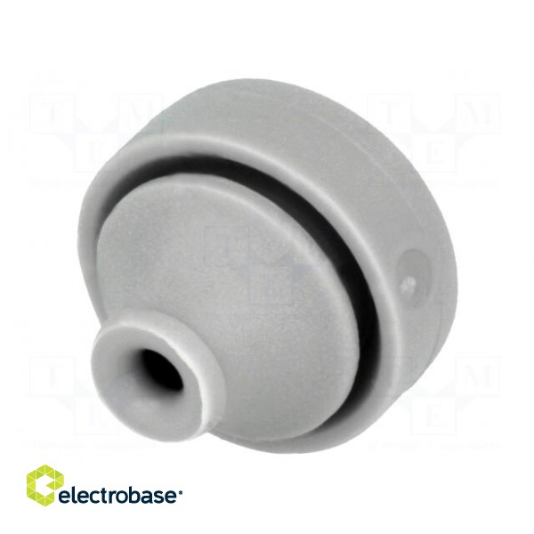 Grommet | Ømount.hole: 13mm | elastomer thermoplastic TPE | grey