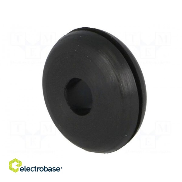 Grommet | Ømount.hole: 14mm | Øhole: 6mm | rubber | black image 6