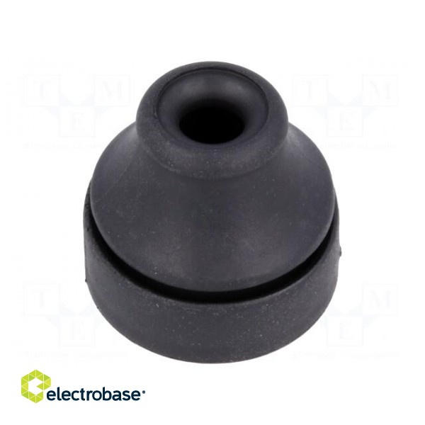 Grommet | Ømount.hole: 16mm | TPE (thermoplastic elastomer) | black image 1