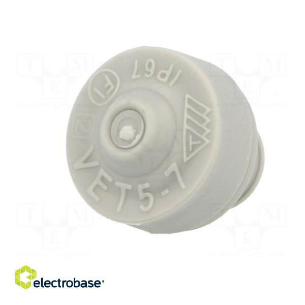 Grommet | Ømount.hole: 16mm | TPE (thermoplastic elastomer) | grey фото 6