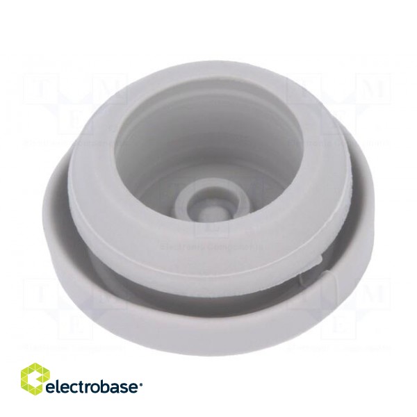 Grommet | Ømount.hole: 16mm | elastomer thermoplastic TPE | grey image 2