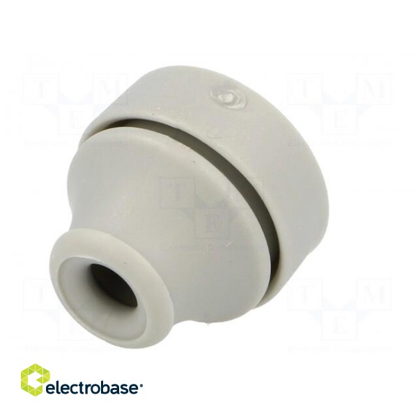 Grommet | Ømount.hole: 16mm | elastomer thermoplastic TPE | grey image 2