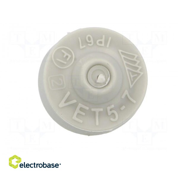 Grommet | Ømount.hole: 16mm | elastomer thermoplastic TPE | grey image 5