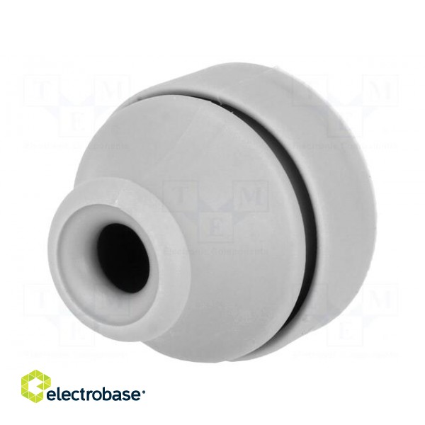 Grommet | Ømount.hole: 16mm | TPE (thermoplastic elastomer) | grey фото 1