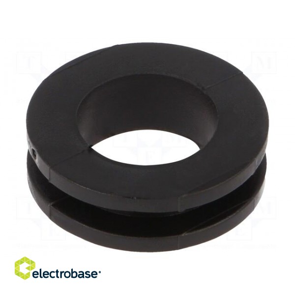 Grommet | Ømount.hole: 18mm | Øhole: 14mm | PVC | black | -30÷60°C