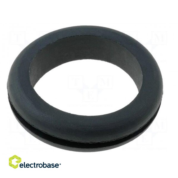 Grommet | Ømount.hole: 19.5mm | Øhole: 18mm | rubber | black