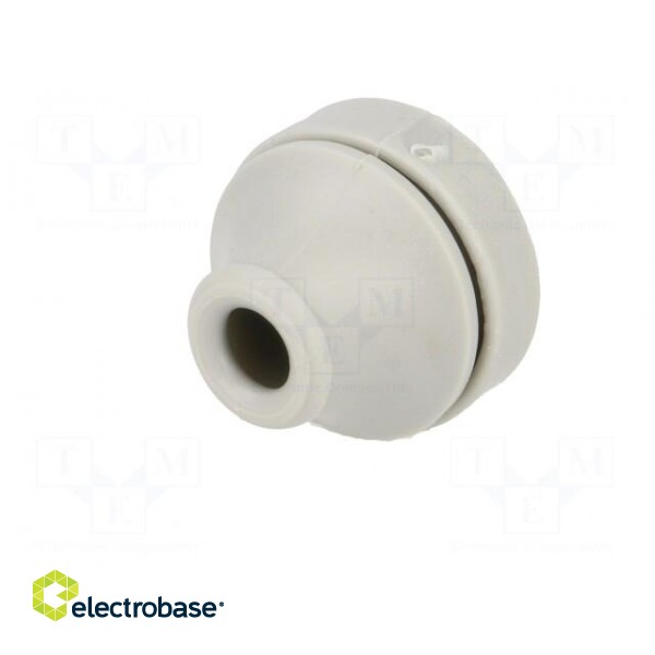 Grommet | Ømount.hole: 19mm | TPE (thermoplastic elastomer) | grey фото 2