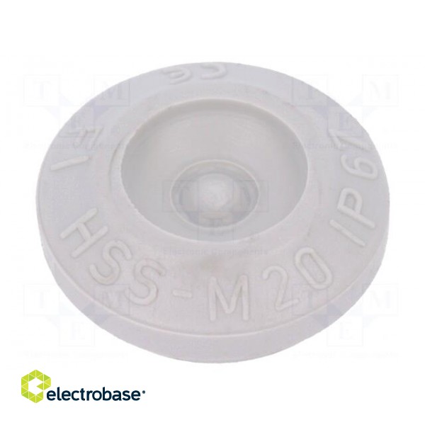 Grommet | Ømount.hole: 20mm | elastomer thermoplastic TPE | grey image 1