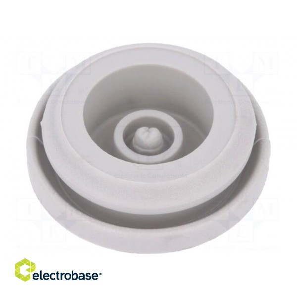 Grommet | Ømount.hole: 20mm | elastomer thermoplastic TPE | grey image 2