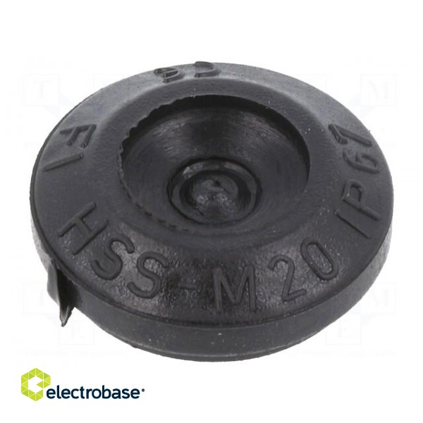 Grommet | Ømount.hole: 20mm | elastomer thermoplastic TPE | black image 1