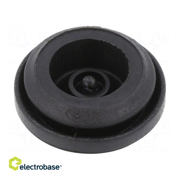 Grommet | Ømount.hole: 20mm | elastomer thermoplastic TPE | black image 2