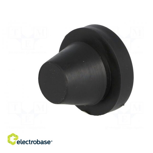 Grommet | Ømount.hole: 21mm | rubber | black | Panel thick: max.2mm paveikslėlis 6