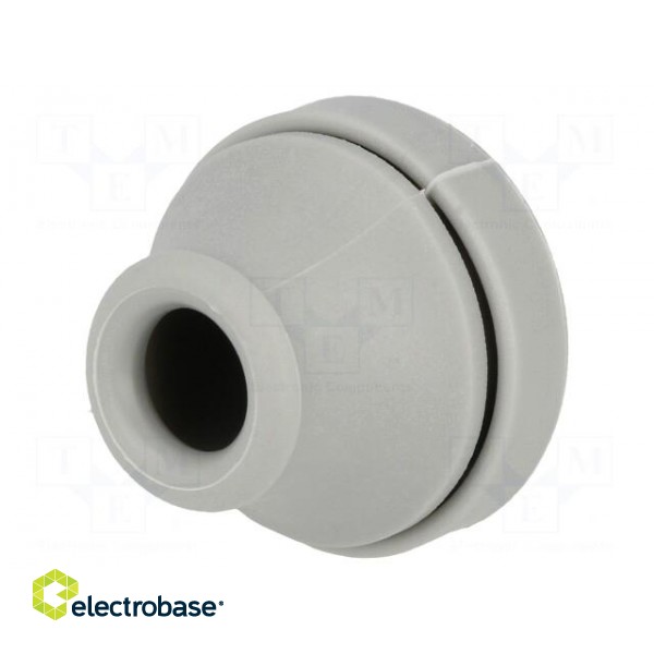 Grommet | Ømount.hole: 23mm | elastomer thermoplastic TPE | grey